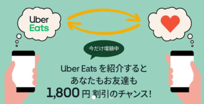 Uber Eats友達紹介クーポン